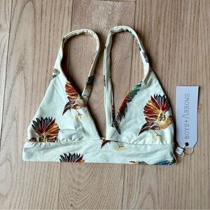 Boys + Arrows Fillis Bikini Top Bird Print M